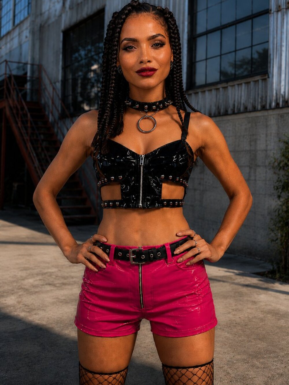 ELEGANT MOMENTS Vinyl Studded Bustier Bra Top S Dolls Kill Goth Sexy Punk Fetish - Picture 12 of 12